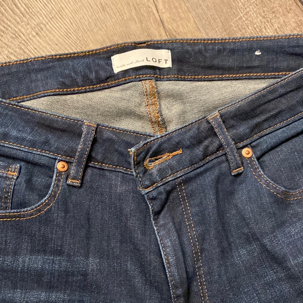 LOFT Curvy Straight Leg Jean in size 14